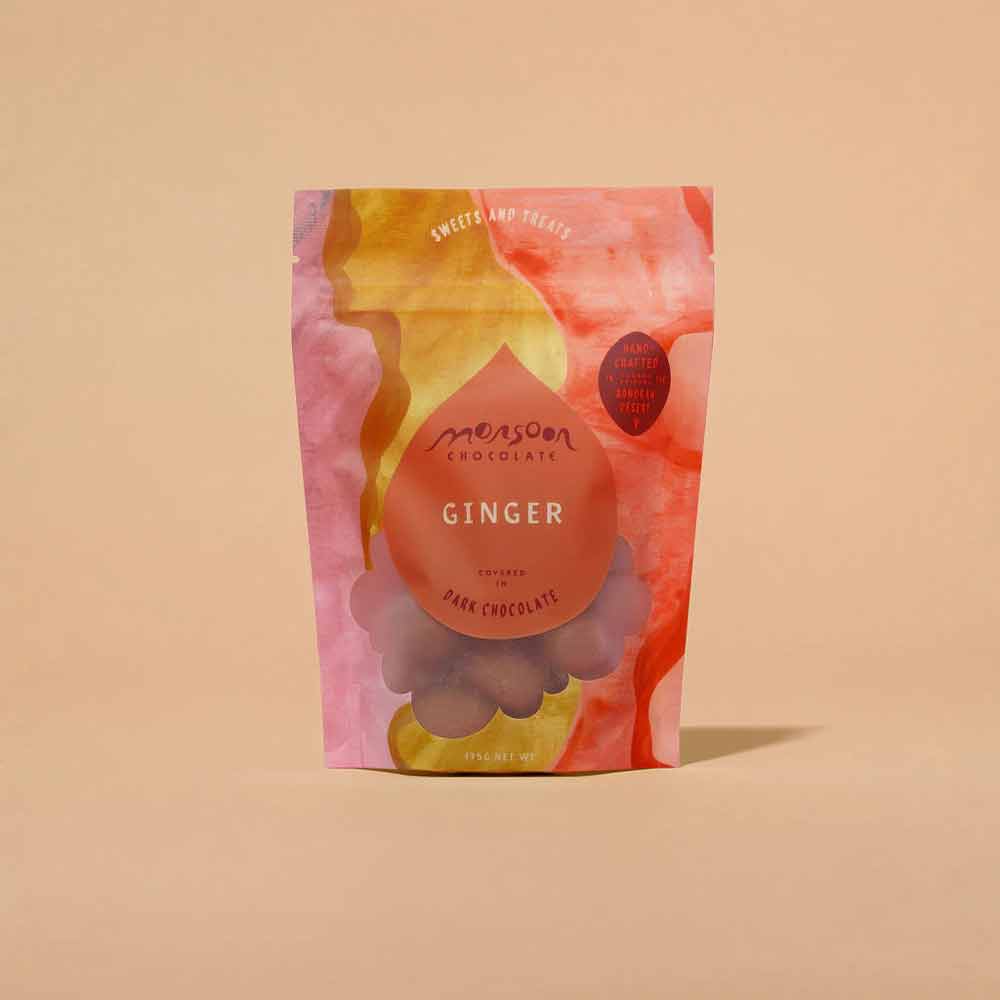 Monsoon Ginger Covered in Dark Chocolate, 175g
