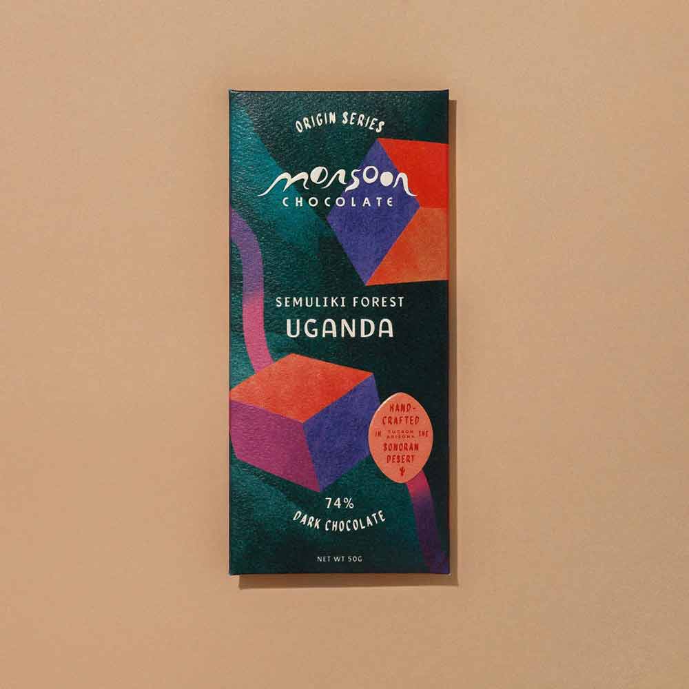 Monsoon Semuliki Forest Uganda 74% Dark Chocolate, 50g