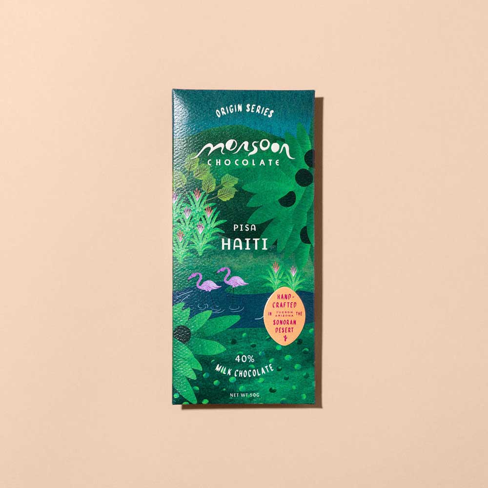 Monsoon Pisa Haiti 40% Milk Chocolate, 50g