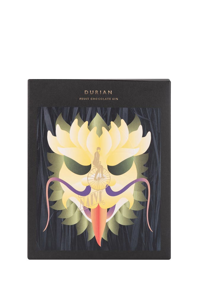 Naive Durian Organic Dark Chocolate 61% (Limited Edition), 57g