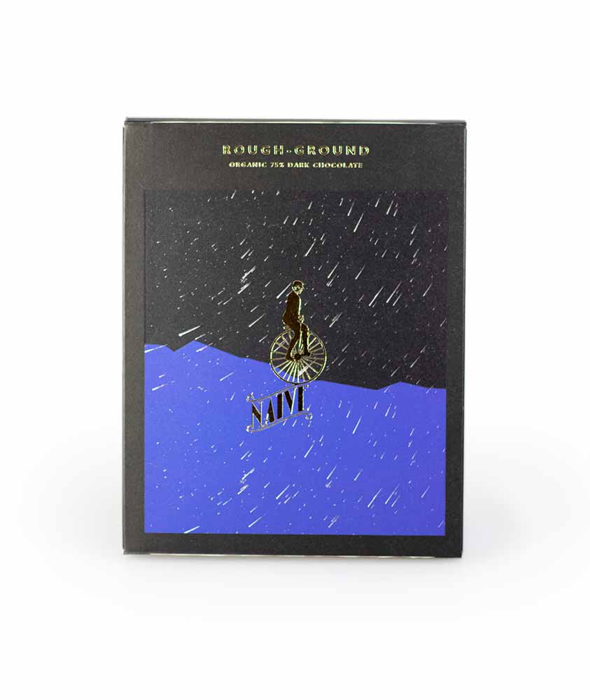Naive Rough-Ground Organic Chocolate 75%, 50g