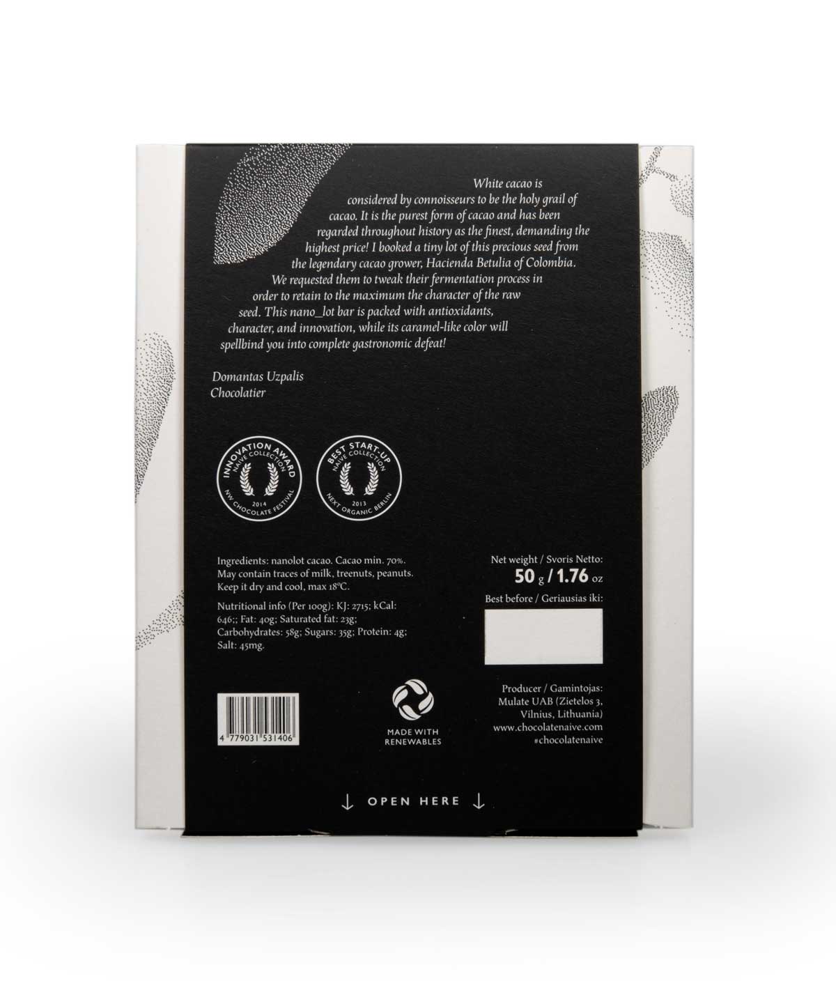 Naive Raw Porcelana 70% NL13, 50g - Image 2