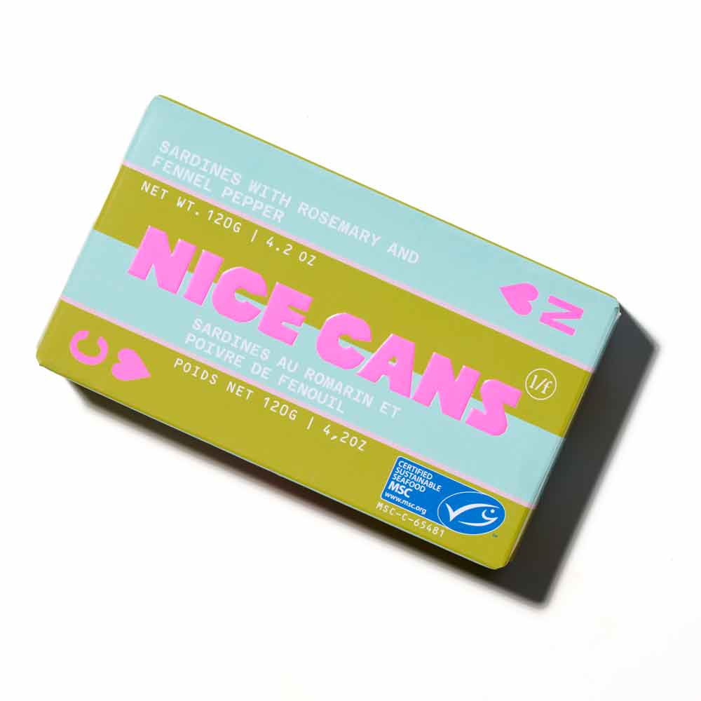 Nice Cans Sardines with Wild Rosemary and Fennel Pepper, 120g