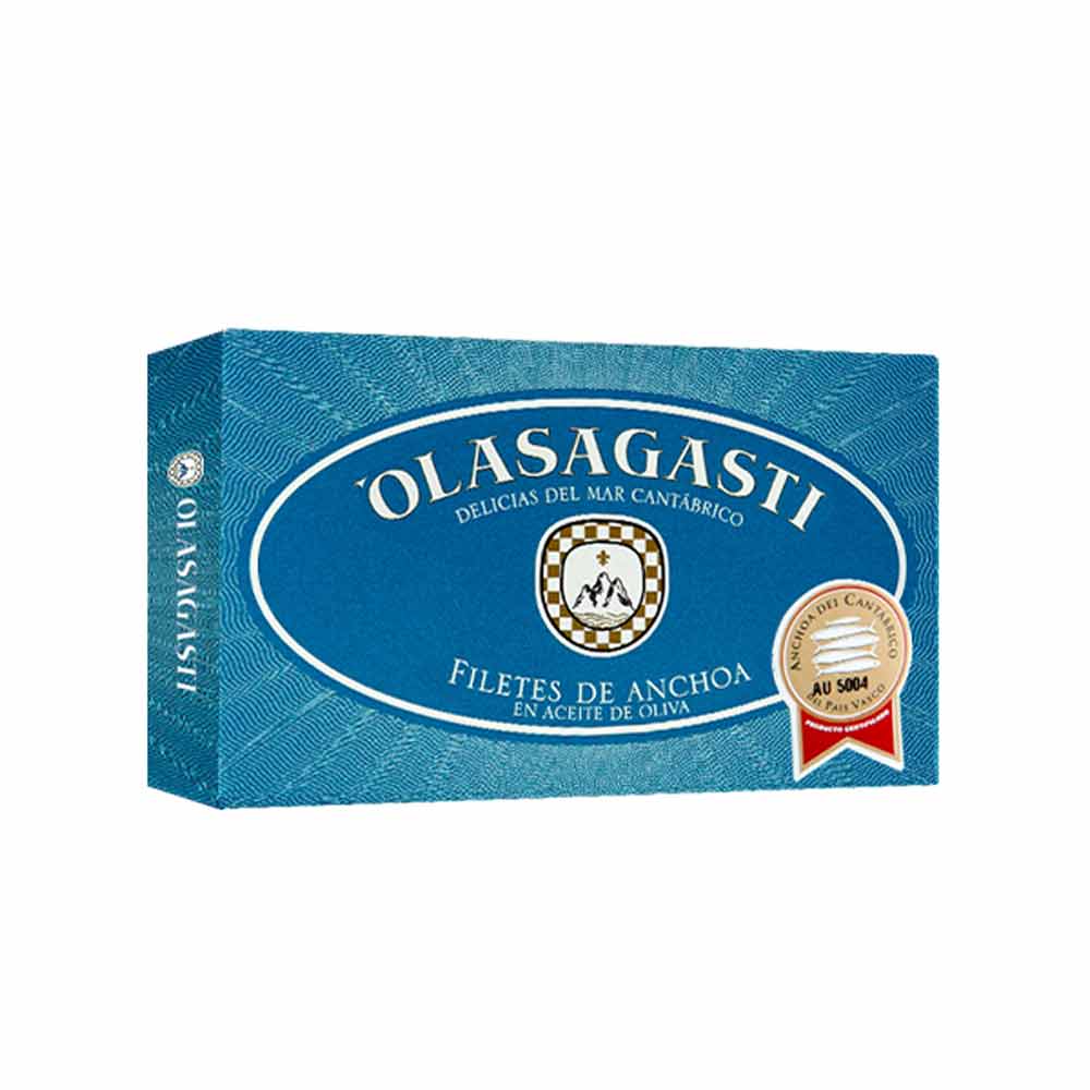 Olasagasti Anchovy Fillets in EVOO *Refrigerate for Quality*, 48g