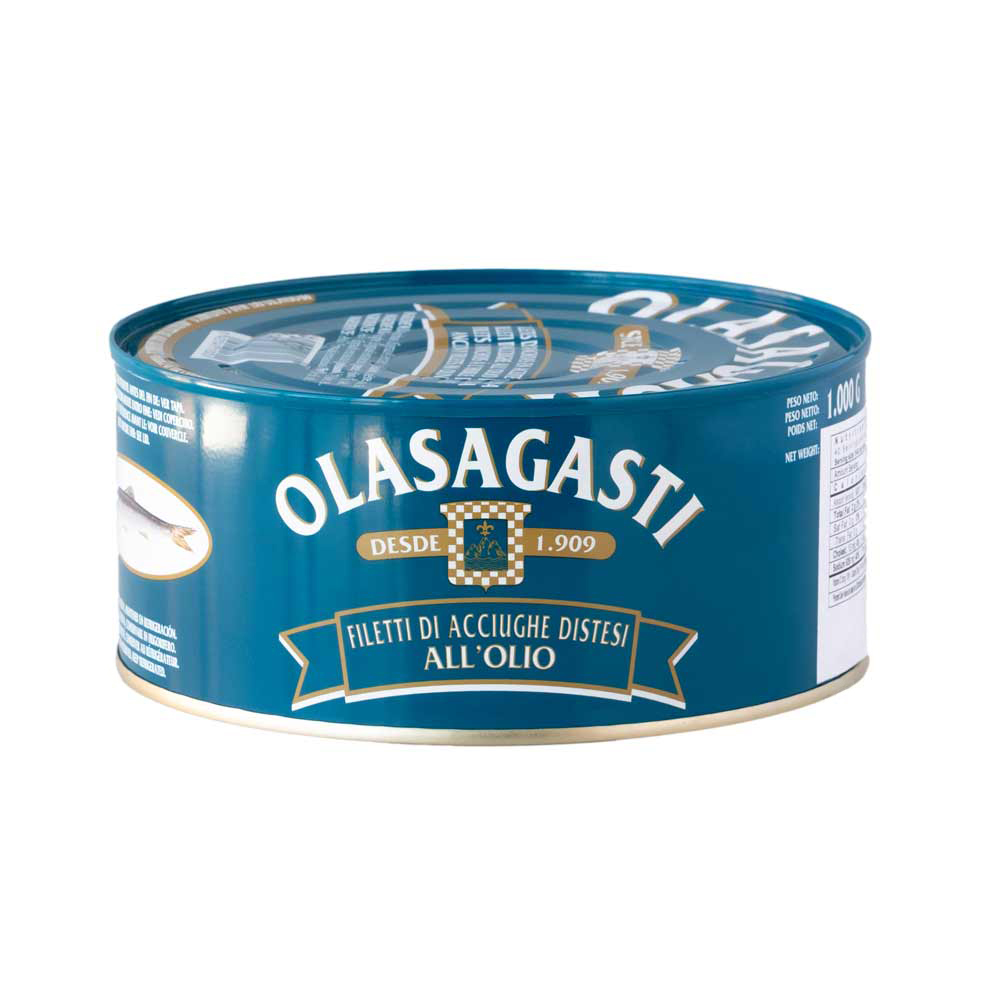 Olasagasti Anchovy Fillets in Olive Oil *Refrigerate for Quality*, 1000g
