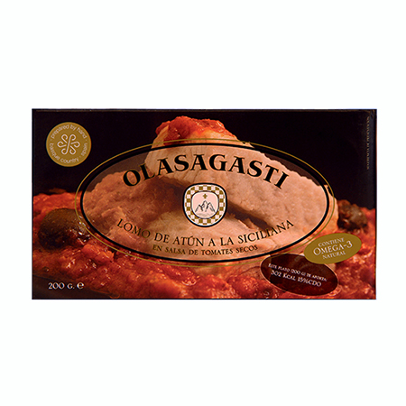 Olasagasti Tuna Fillets a la Siciliana (Sun Dried Tomato Sauce), 200g