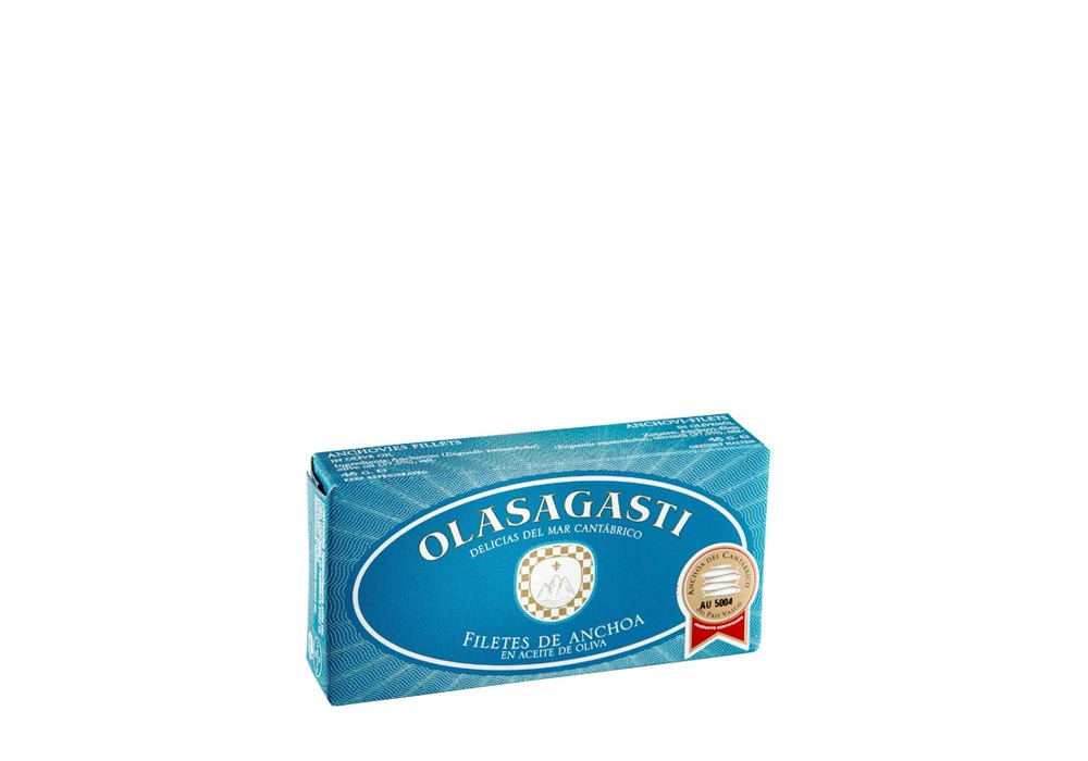 Olasagasti Anchovy Fillets in EVOO *Refrigerate for Quality*, 48g