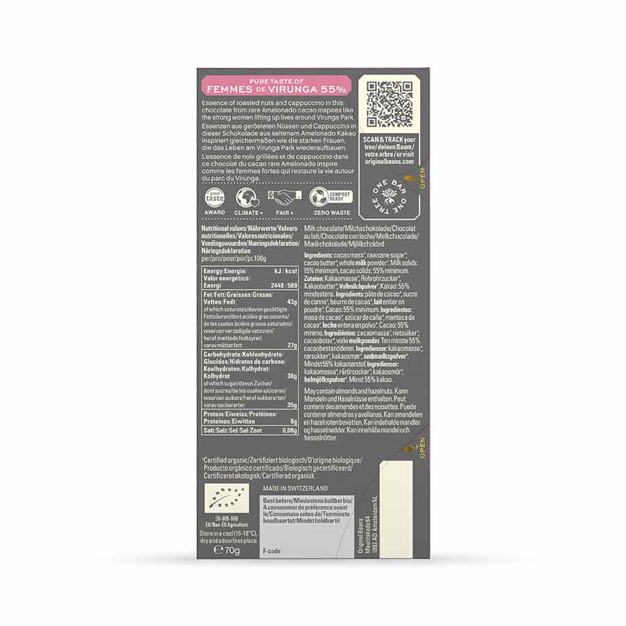 Original Beans Femmes de Virunga 55%, 70g - Image 2
