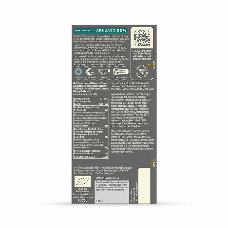 Original Beans Arhuaco Businchari 82%, 70g - Image 2