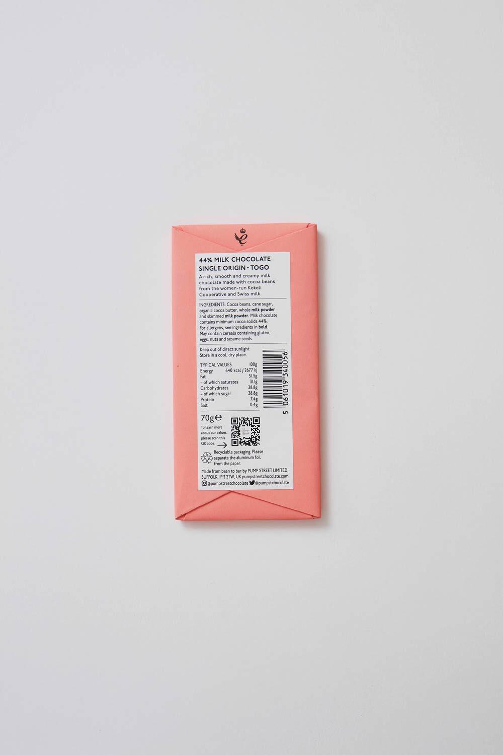 Pump Street Togo Swiss Milk 44%, 70g - Image 2
