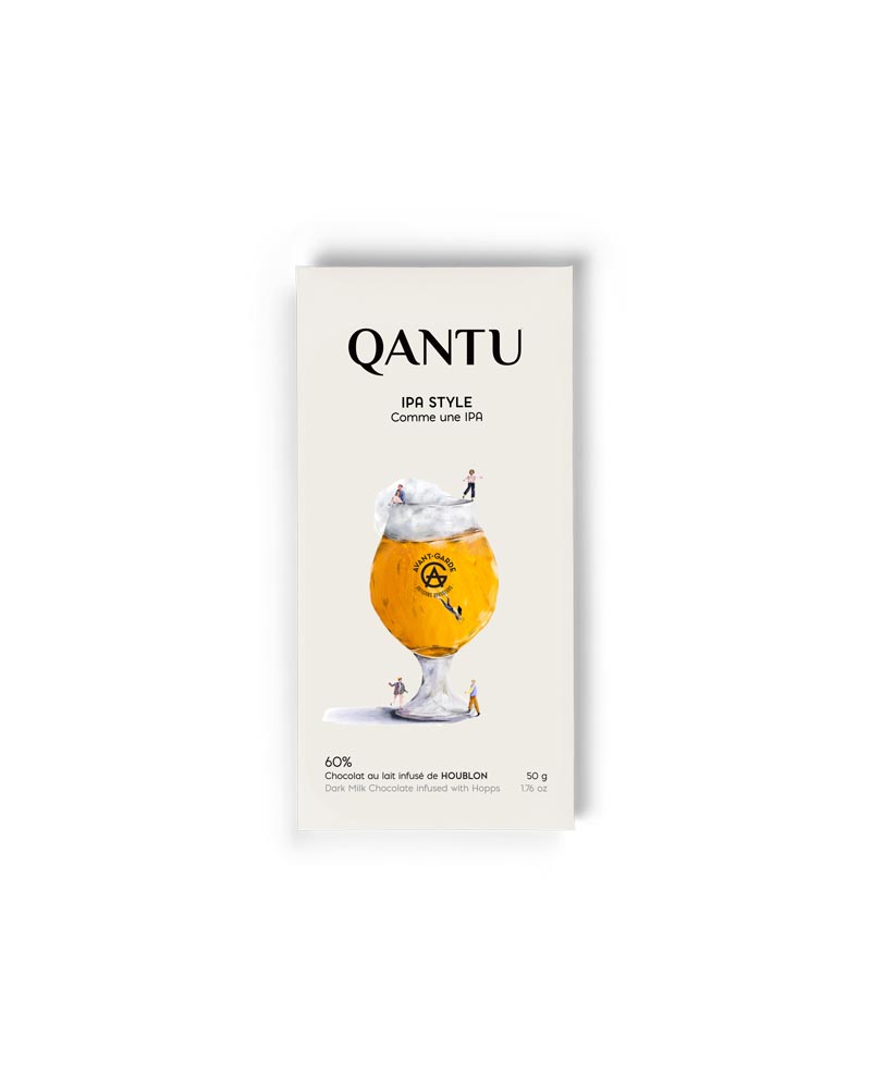Qantu "IPA Style", Dark Milk Chocolate Infused With Hops, 50g