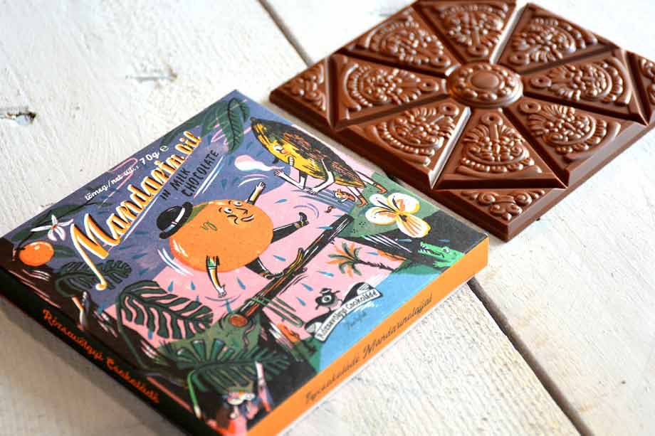 Rozsavolgyi Milk Chocolate w/ Mandarin 40%, 70g - Image 2