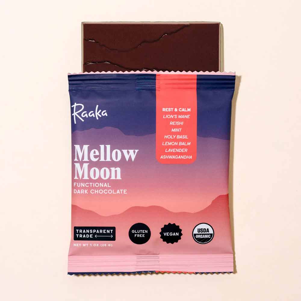 Raaka Mellow Moon, Rest & Calm Bar, 1oz