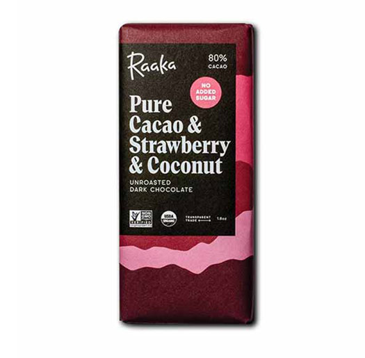 Raaka Strawberry & Coconut 80%, 1.8oz