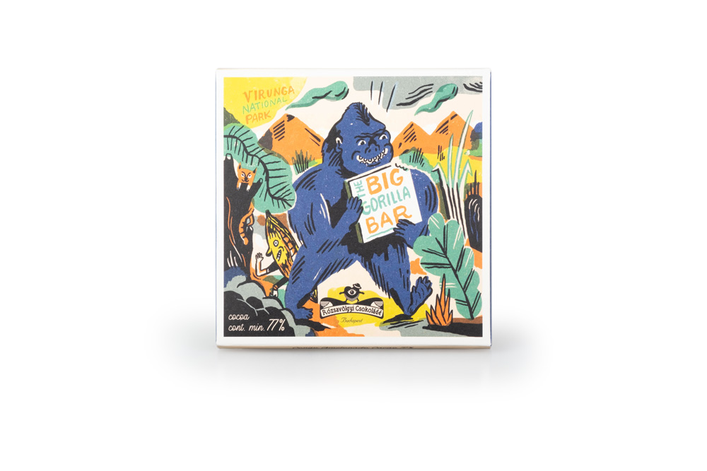 Rozsavolgyi Big Gorilla Bar Virunga Congo 77%, 70g