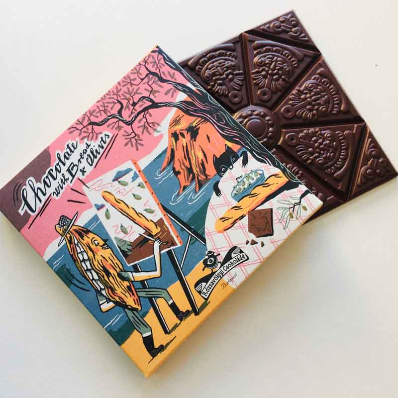 Rozsavolgyi Chocolate w/ Olives and Bread 73%, 70g