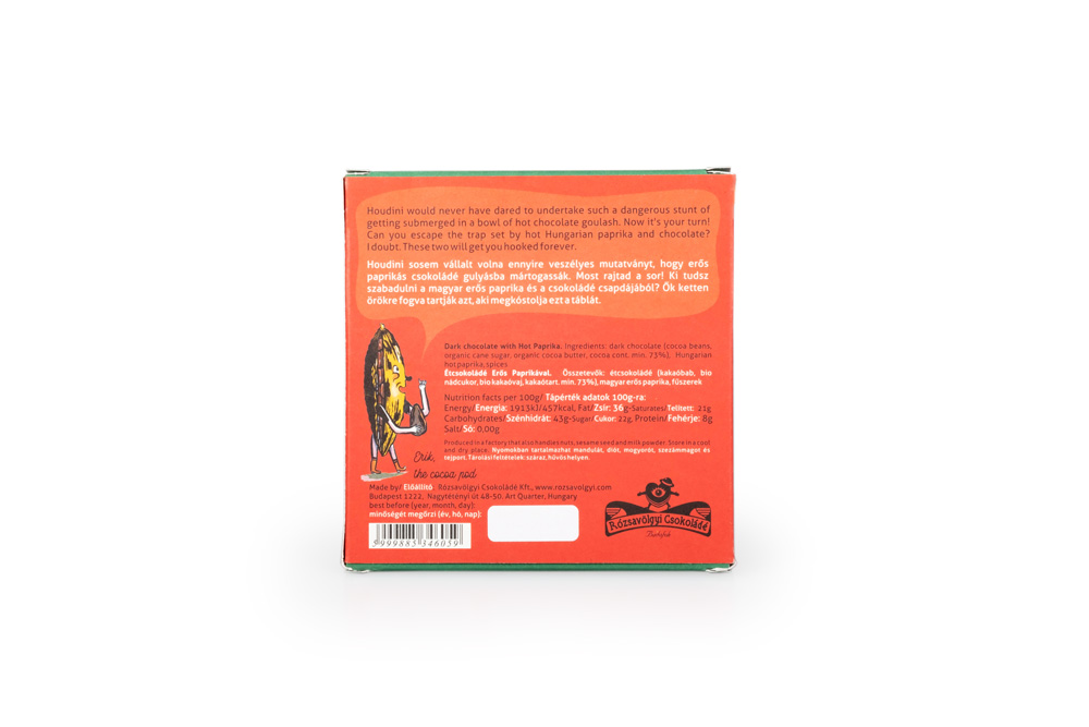 Rozsavolgyi Magic Houdini's Chocolate w/ Hot Paprika 73%, 70g - Image 4