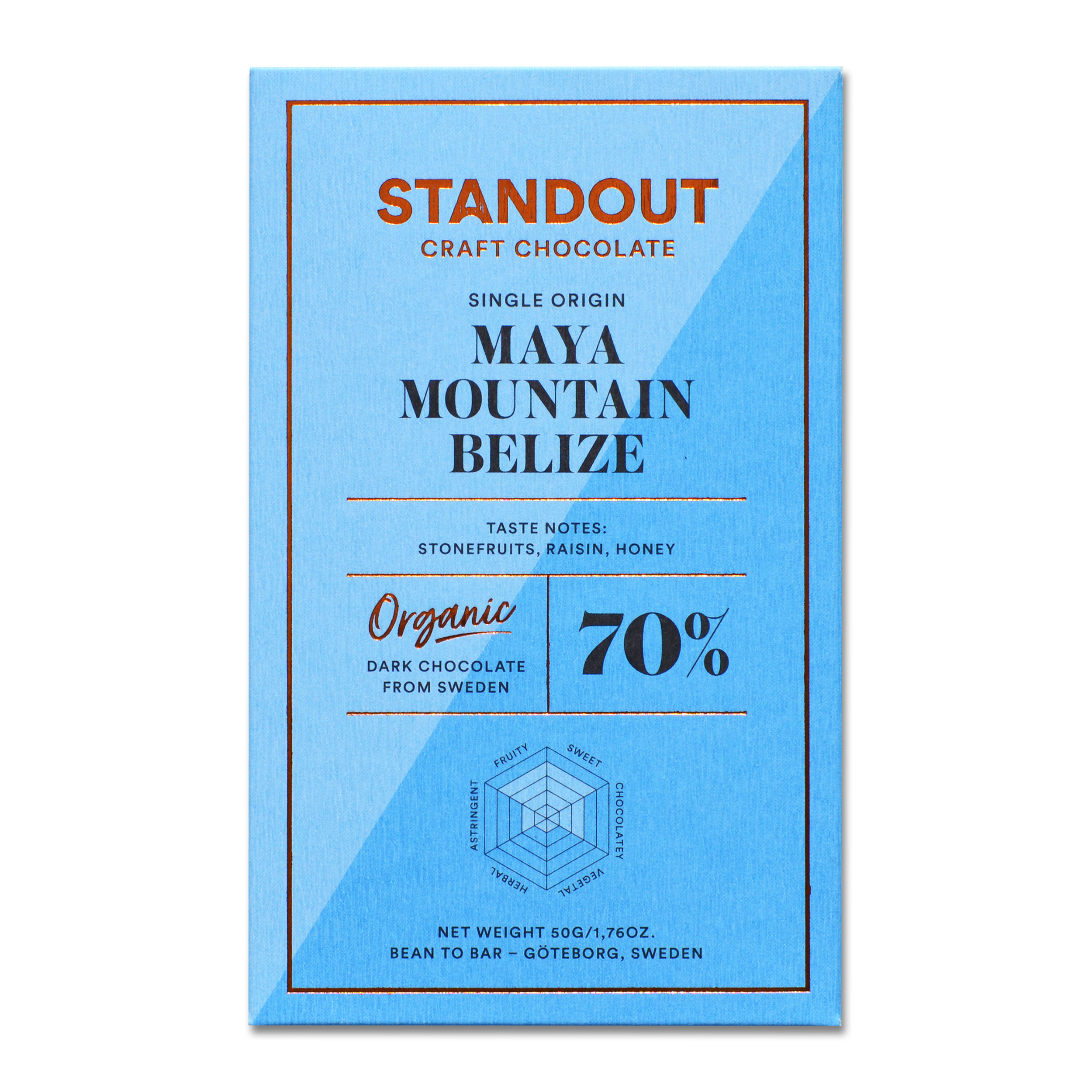 Standout Belize, Maya Mountain 70%, 50g