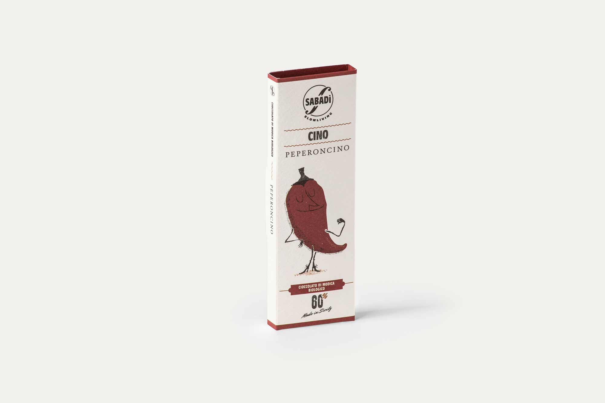 Sabadi Cino Organic Modica Chocolate w/ Chili 60%, 50g