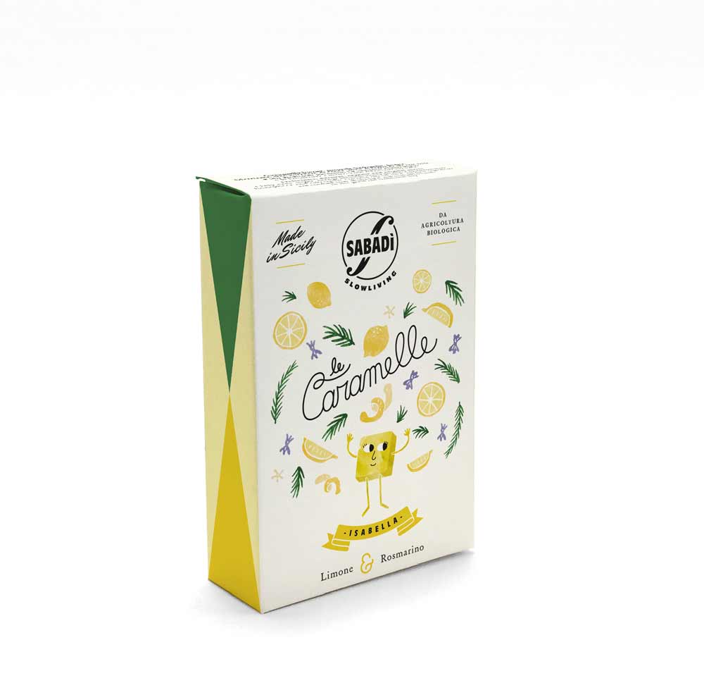 Sabadi Isabella Hard Candy w/ Orange Blossom Honey, Lemon, & Rosemary, 40g