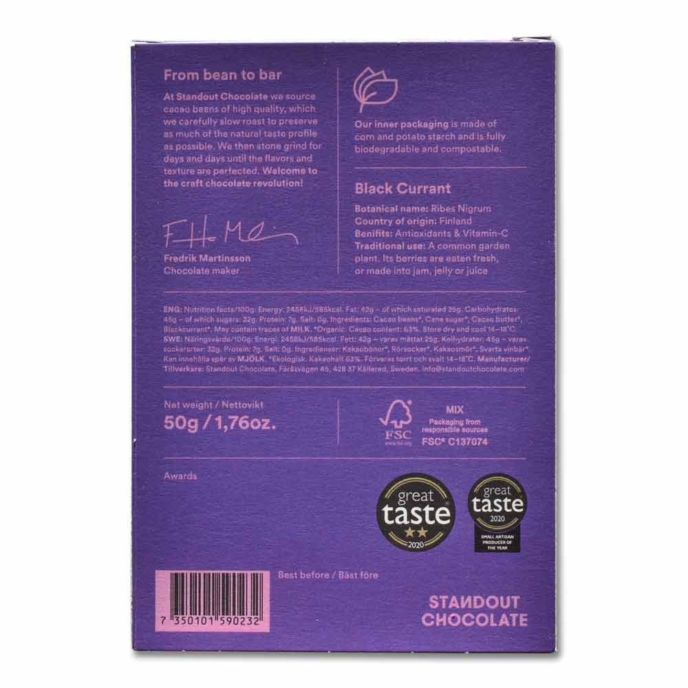Standout Nordic Nature, Black Currant 63%, 50g - Image 3