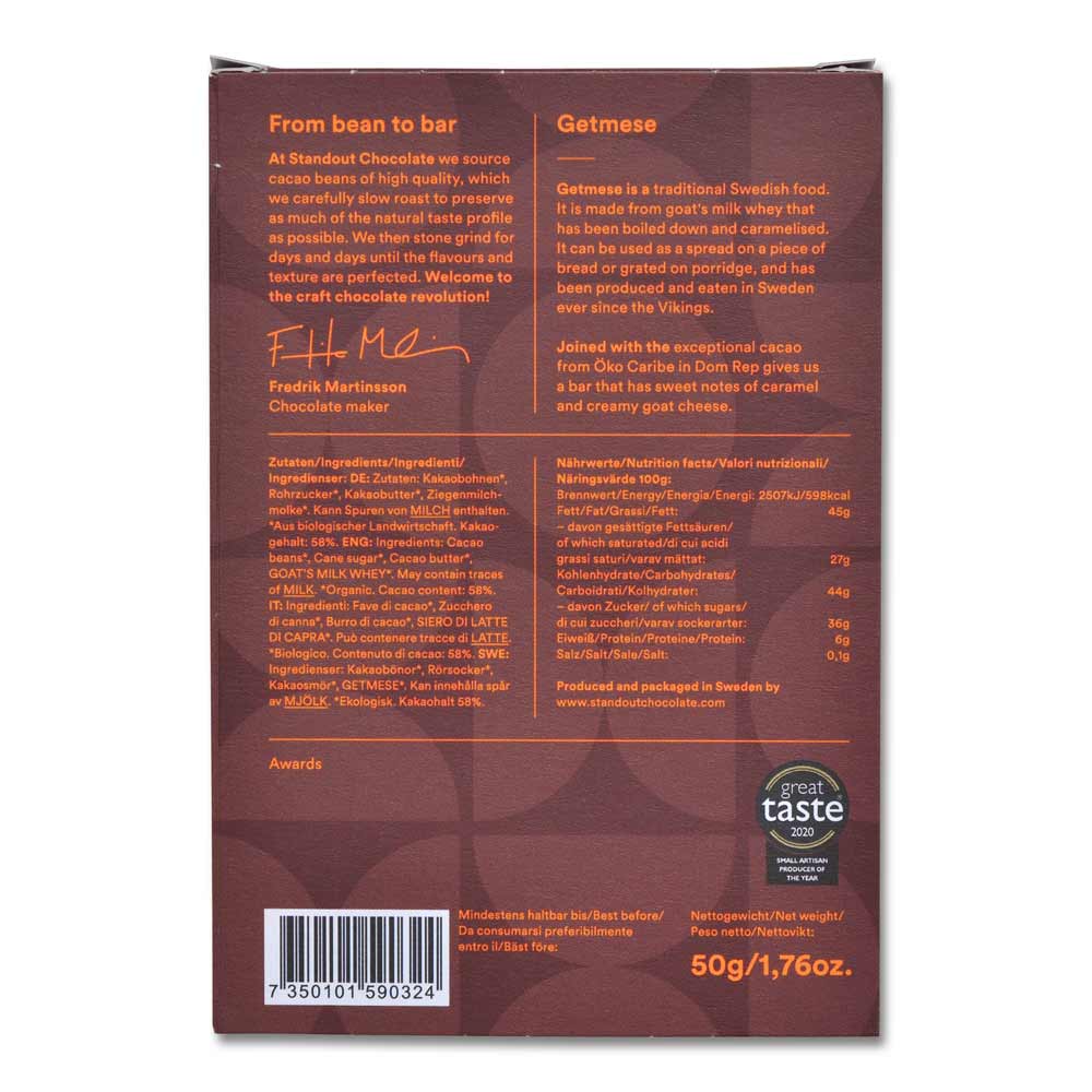 Standout Swedish Favourites Getmese (Caramelized Goat Cheese) 58%, 50g - Image 3
