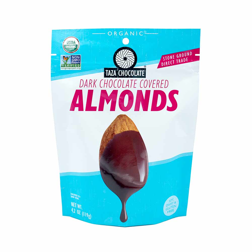 Taza Dark Chocolate Covered Almonds in Bag, 3.5oz