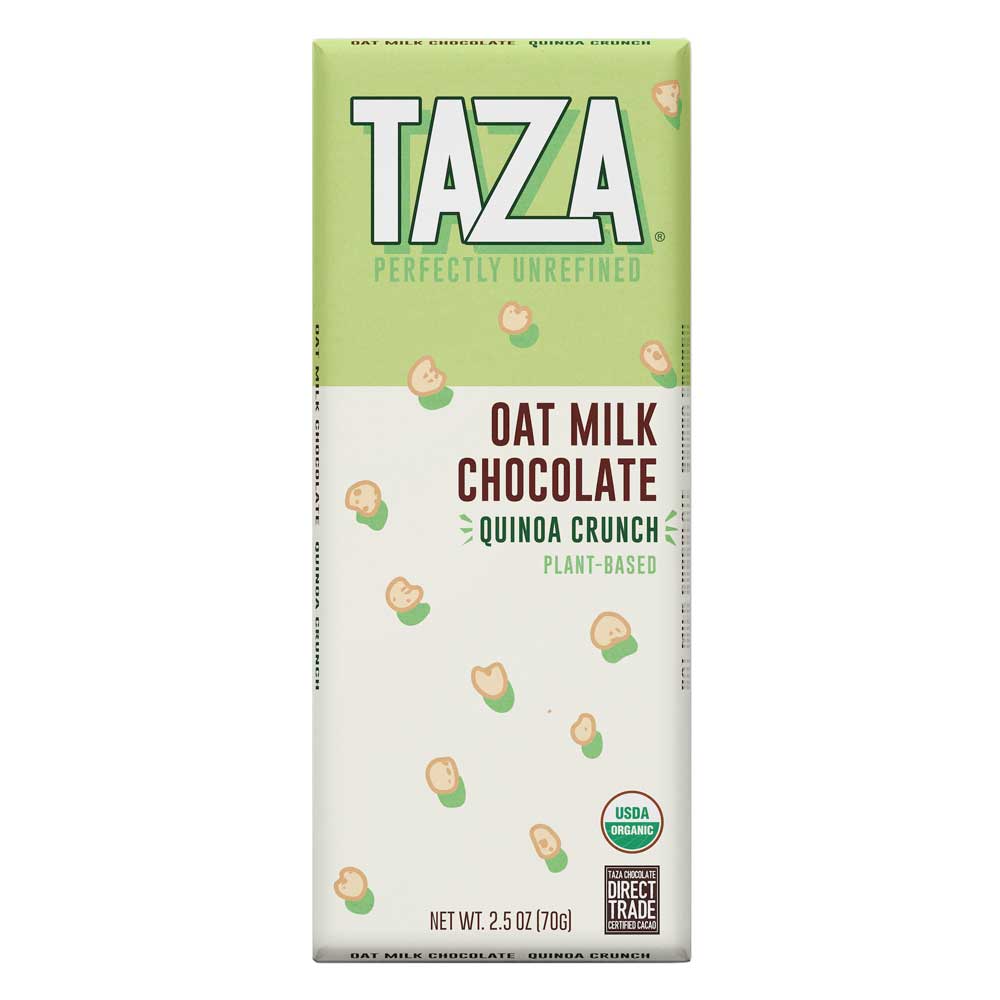 Taza Oat Milk Quinoa Crunch Chocolate Bar, 2.5oz