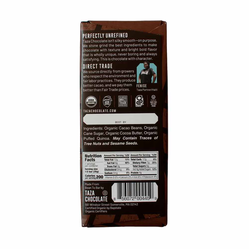 Taza Organic Cacao Crunch 80%, 2.5oz - Image 2