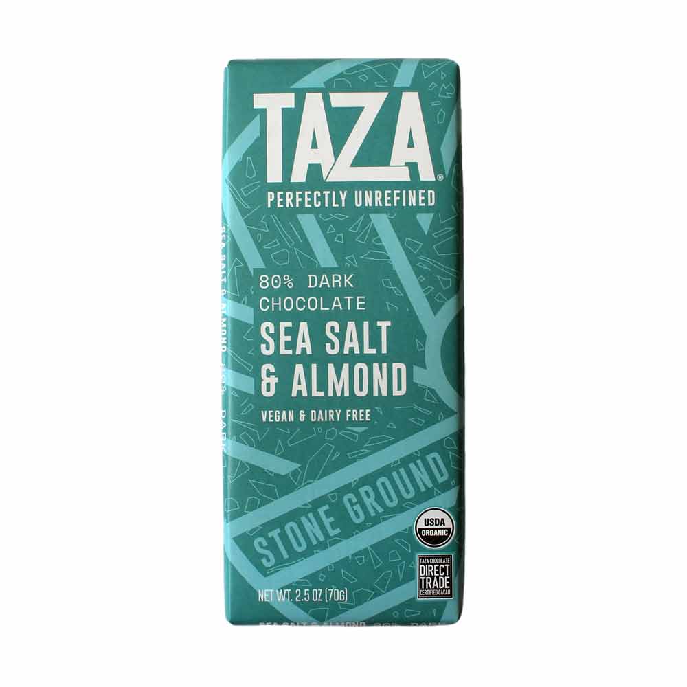 Taza Organic Sea Salt & Almond 80%, 2.5oz