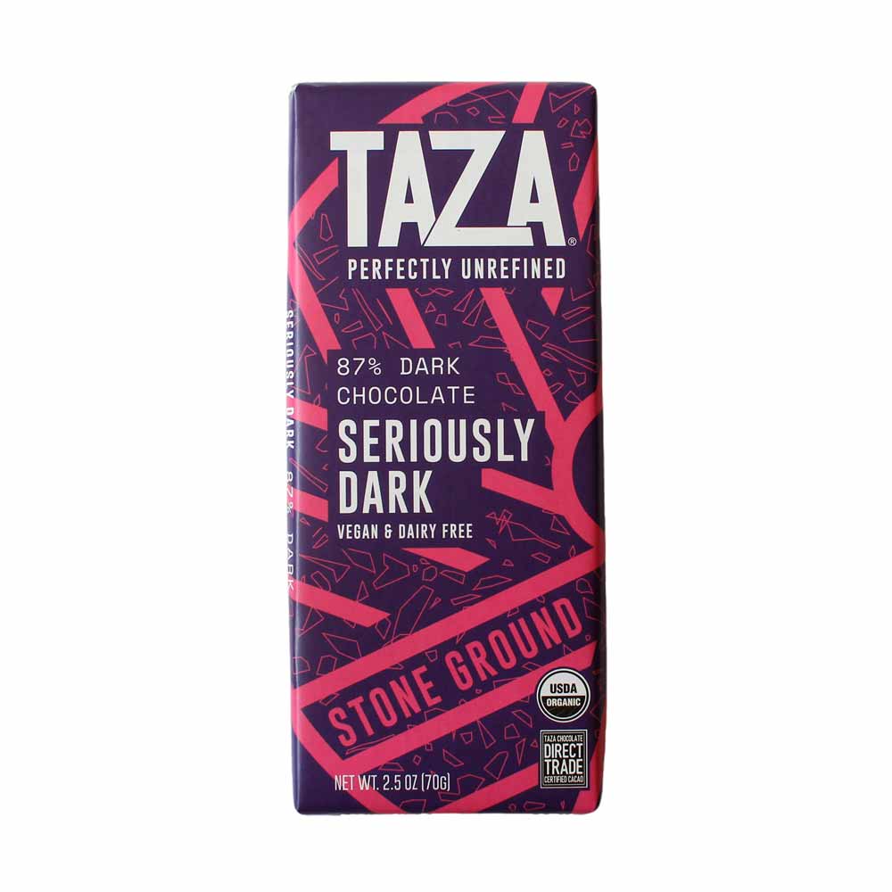 Taza Organic Seriously Dark 87%, 2.5oz