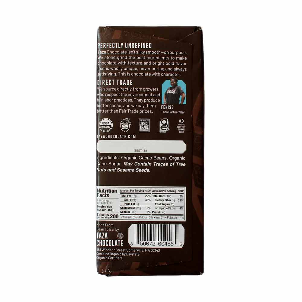Taza Organic Wicked Dark 95%, 2.5oz - Image 2